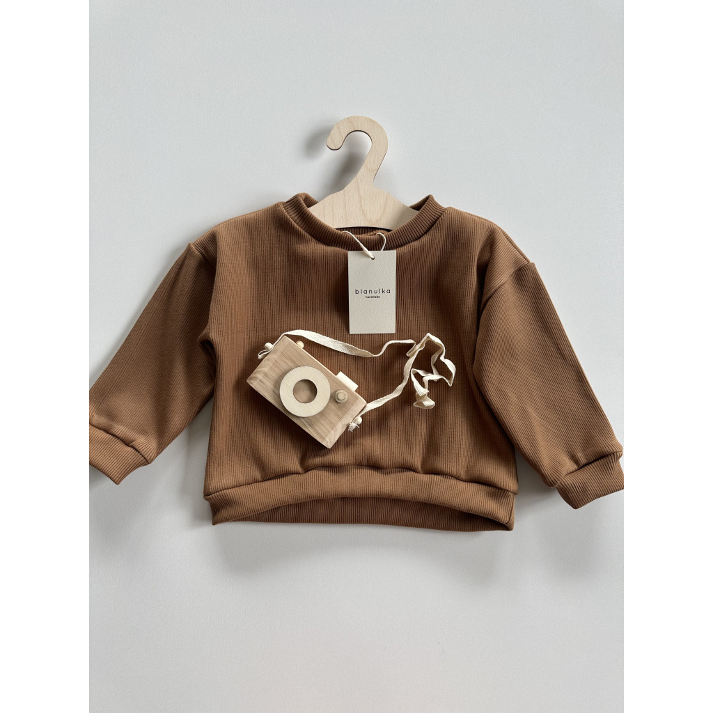 Bluza prążkowana cynamon