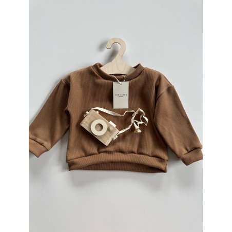 Bluza prążkowana cynamon